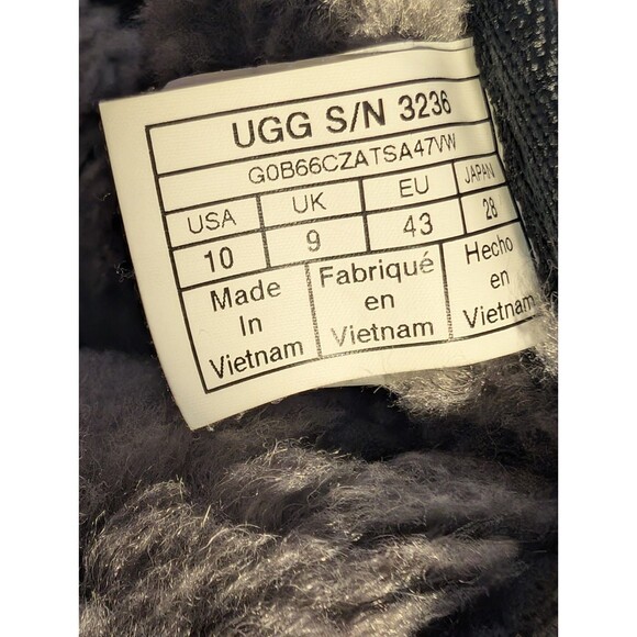 UGG 3236 Neumel Fur Chukka Boots Men Sz 10 Suede Wool Ankle Black Comfort Shoes main image 8